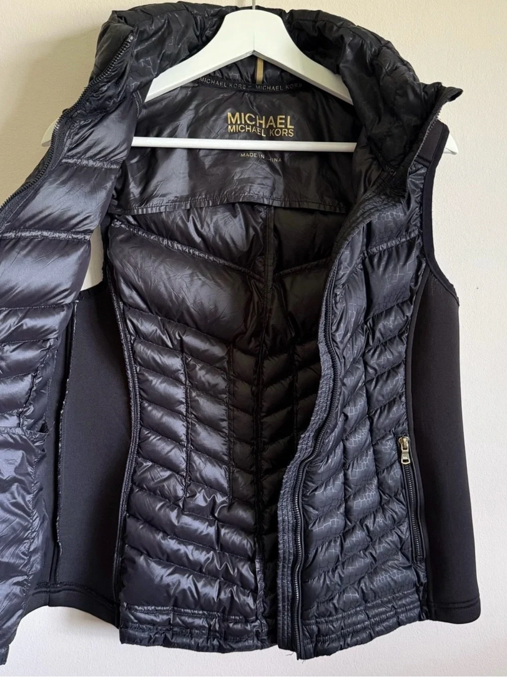 Michael Kors Black Quilted Puffer Vest